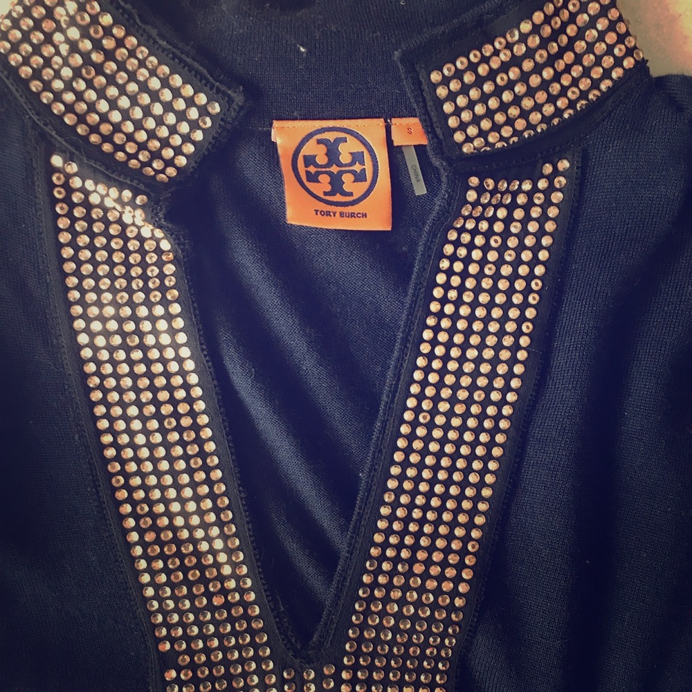 Navy blue Tory Burch tunic with Jewels